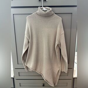 Elegant Cream Turtleneck Sweater
